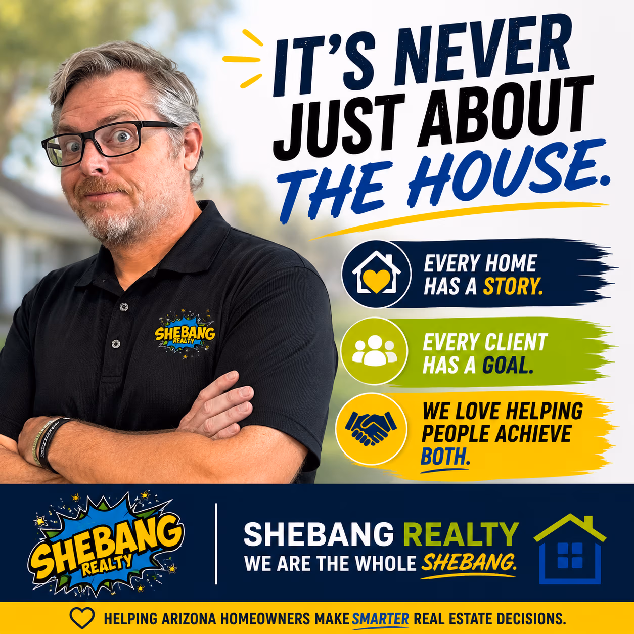 Mike Kemper of Shebang Realty explaining that real estate is about people, not just houses, and helping Arizona homeowners make smarter decisions.