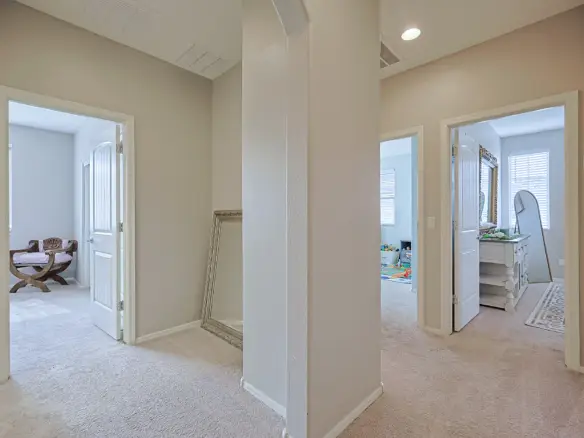 Upstairs bedroom hallway in Sierra Montana home for rent