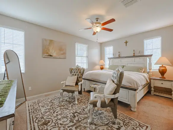 Spacious primary bedroom at 17717 W Mandalay Ln in Surprise AZ