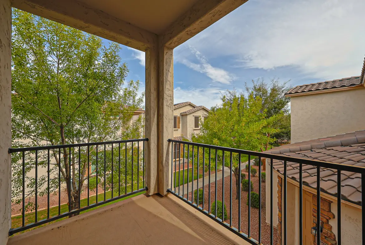Private covered balcony at 17717 W Mandalay Ln in Surprise AZ