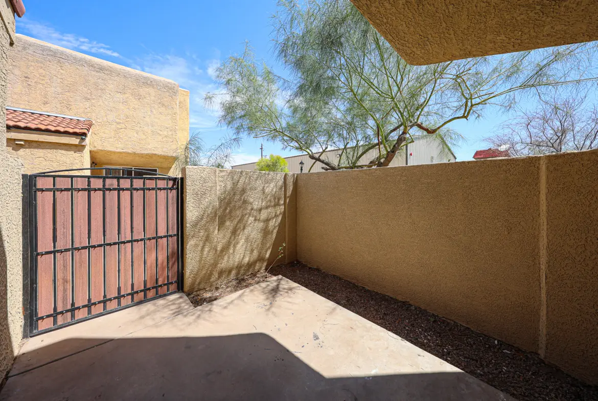 Private fenced patio at 17032 N 16th Dr Unit 7