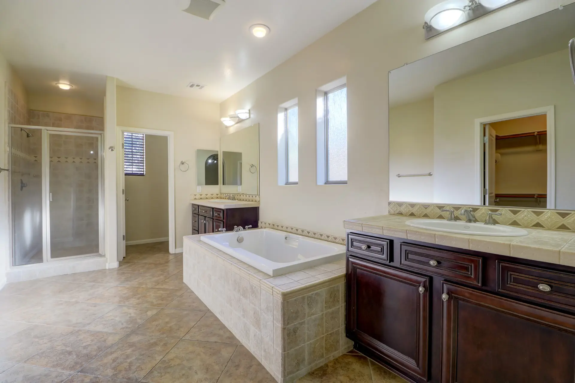 12 Primary bathroom | 15359 W Columbine Dr Primary bathroom at 15359 W Columbine Dr in Surprise, Arizona.