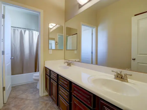 Upstairs bathroom at 15359 W Columbine Dr in Surprise, Arizona.