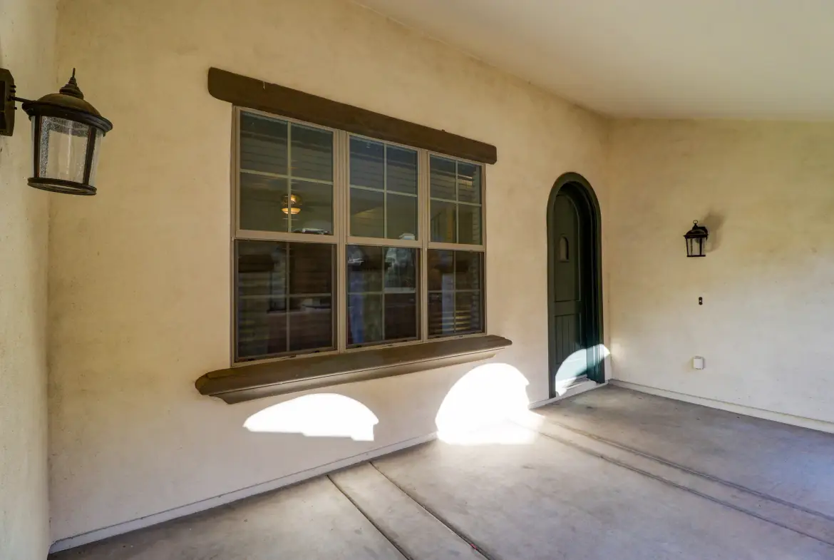 Covered patio at 15359 W Columbine Dr in Surprise, Arizona.