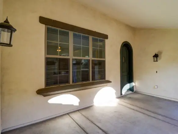 Covered patio at 15359 W Columbine Dr in Surprise, Arizona.
